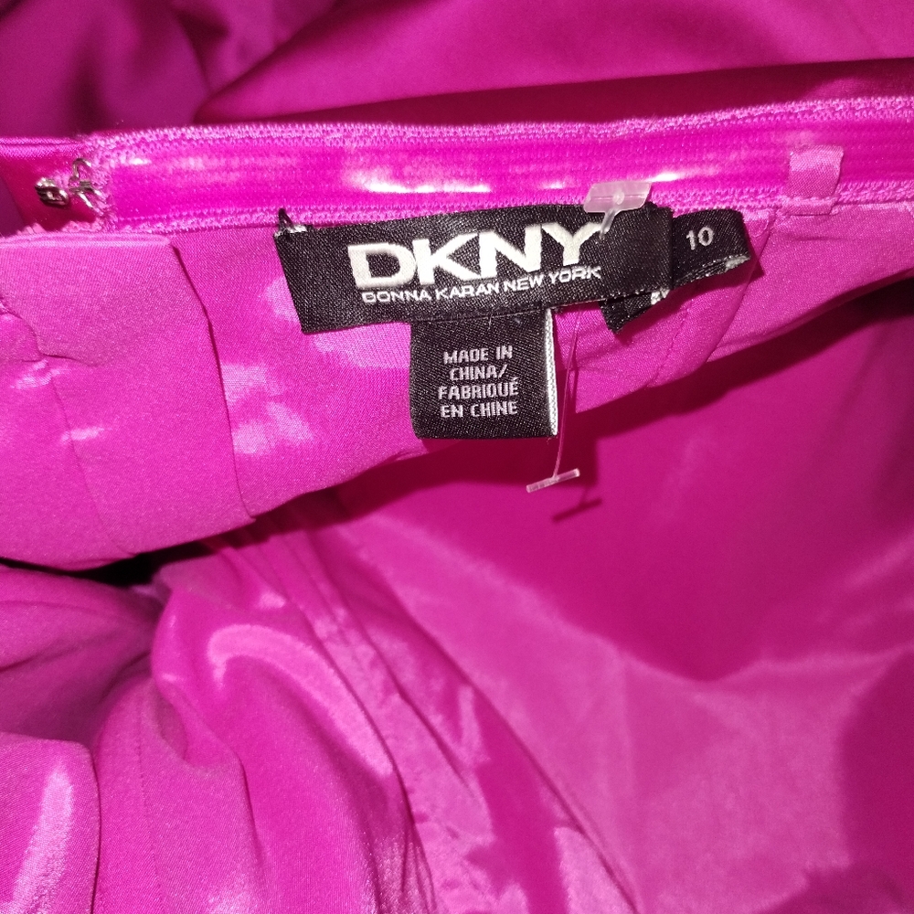 DKNY Pink formal dress, strapless size ten, great condition, short - Picture 4 of 9